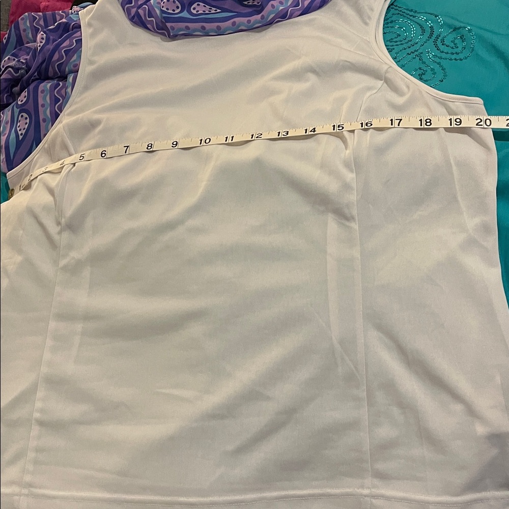 Bob Mackie Lavender and Sky Blue Blouse with White Liner & Beautiful Sleeves!!! - Picture 3 of 3